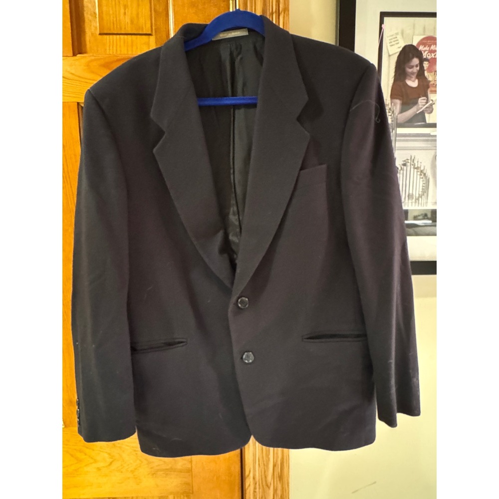 Bagir‎ Mens 100% Cashmere Blazer Sport Coat Black 40 short Made Israel Attilios